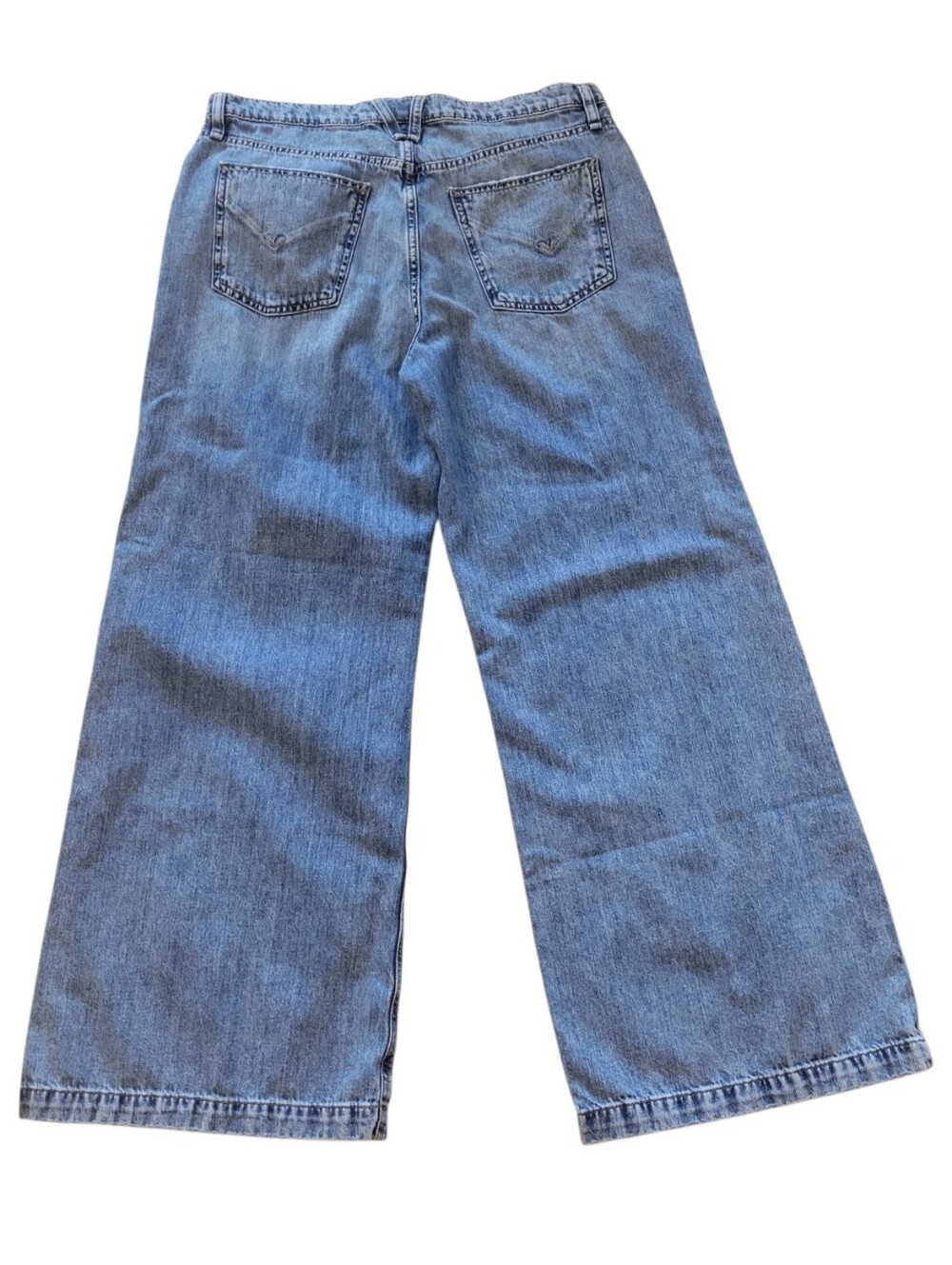 Hudson Jodie Thunder Distressed Wide Leg Denim Jeans Size 31 - Picture 3 of 5